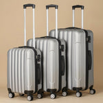 Striped 3-Piece Spinner Luggage Set with TSA Lock