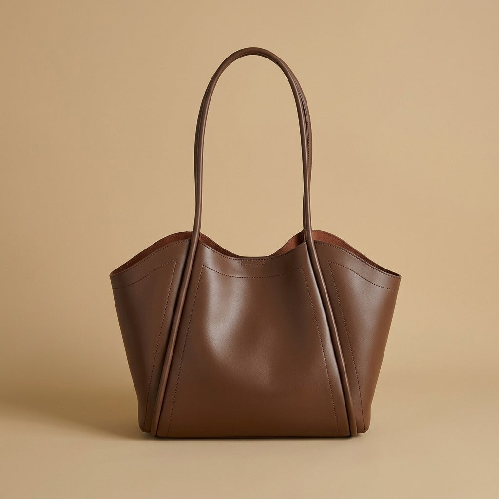 Large Capacity High-grade Sentong Qin Genuine Leather Shoulder Cowhide Big Bag