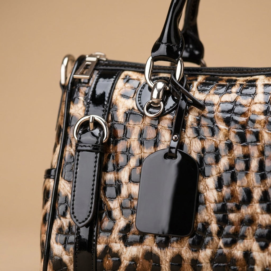 Leopard Print Handbag Fashion All-match Leather Large-capacity One-shoulder Bag