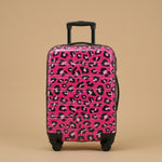 Leopard Print Expandable 3-Piece Hardshell Luggage Set