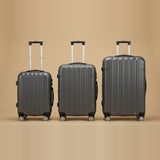 Classic Ribbed 3-Piece Spinner Luggage Set with TSA Lock
