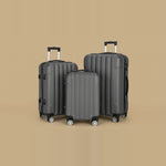 Classic Ribbed 3-Piece Spinner Luggage Set with TSA Lock