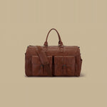Leather Garment Duffel Bag