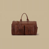 Leather Garment Duffel Bag