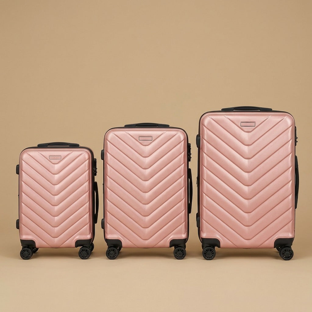 Chevron Hardshell 3-Piece Spinner Luggage Set
