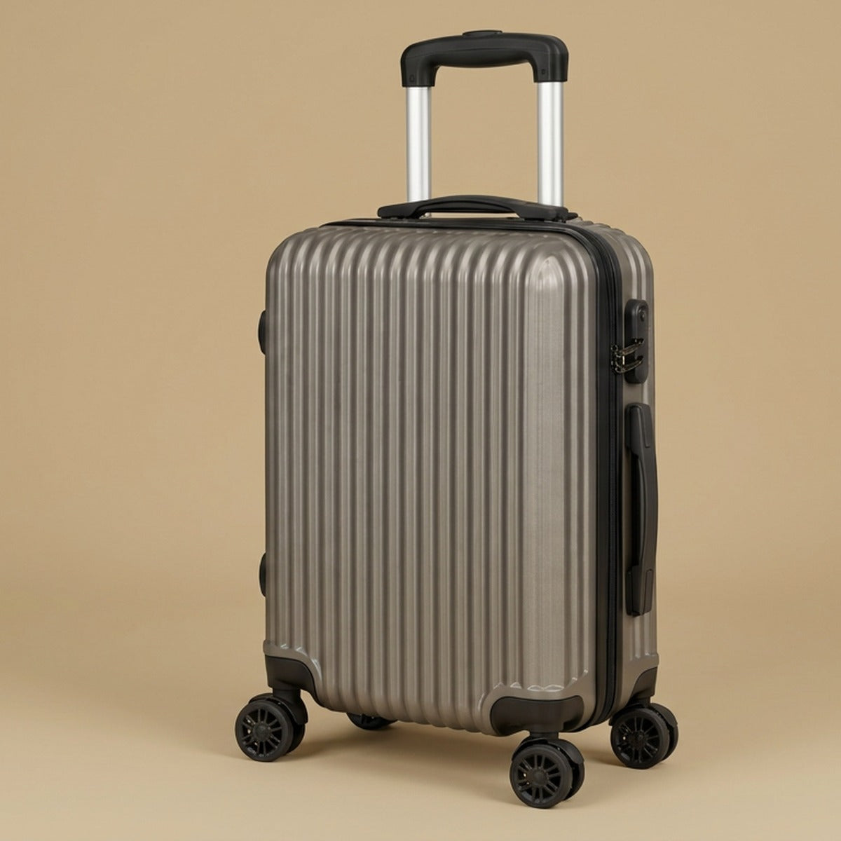 Ribbed Hardshell 3-Piece Spinner Luggage Set