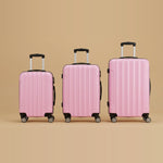 Striped 3-Piece Spinner Luggage Set with TSA Lock
