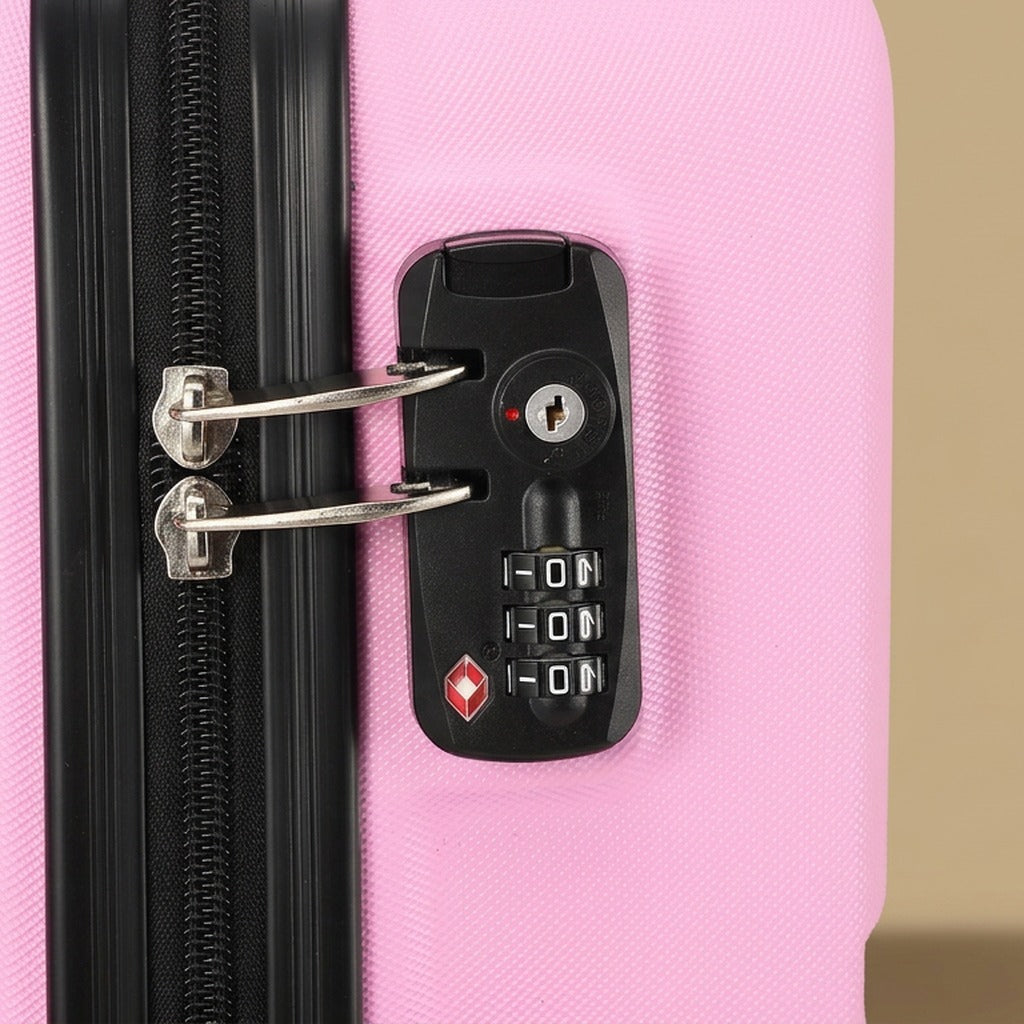 Striped 3-Piece Spinner Luggage Set with TSA Lock
