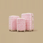 Leopard Print Expandable 3-Piece Hardshell Luggage Set