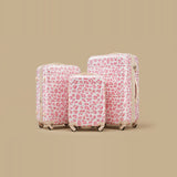 Leopard Print Expandable 3-Piece Hardshell Luggage Set