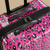 Leopard Print Expandable 3-Piece Hardshell Luggage Set