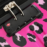 Leopard Print Expandable 3-Piece Hardshell Luggage Set