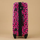 Leopard Print Expandable 3-Piece Hardshell Luggage Set