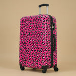 Leopard Print Expandable 3-Piece Hardshell Luggage Set