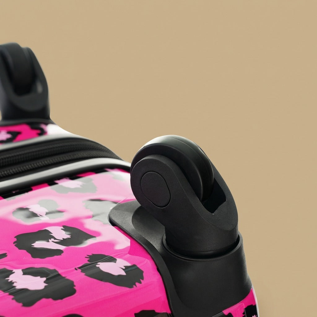 Leopard Print Expandable 3-Piece Hardshell Luggage Set