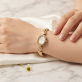 Ridged Link Gold Watch