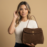 Shoulder Bag Women Suede Leather Work Handbag