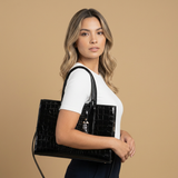 Tote Bag Croc Embossed Finish
