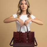 Tote Bag Croc Embossed Finish