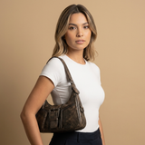 Shoulder Bag with Buckle Detail