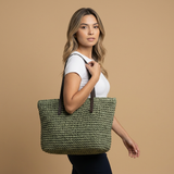 Tote Bag with Woven Texture
