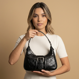 Shoulder Bag with Buckle Detail
