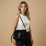 Hobo Bag with Buckle Flap