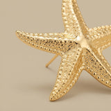 Earrings Textured Starfish Design