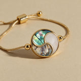 Bracelet with Shell Inlay Disc