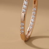Earrings with Oval Zirconia