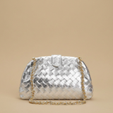 Shoulder Bag Woven Leather Chain