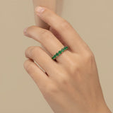Ring with Geometric Zirconium Design