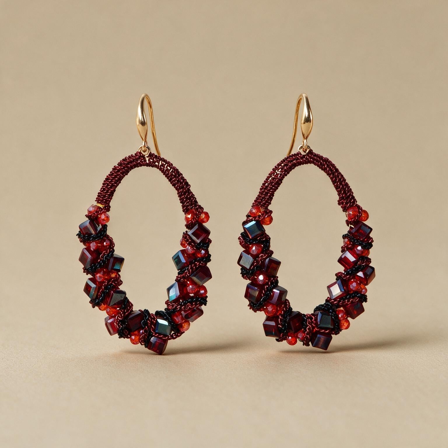 Earrings with Crystal Tassel