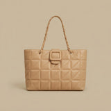 Shoulder Bag with Quilted Chain