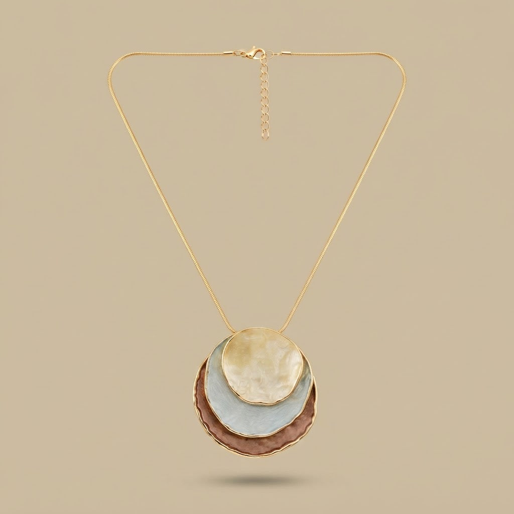 Necklace Set with Layered Discs