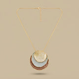 Necklace Set with Layered Discs