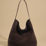 Hobo Bag with Suede Finish