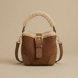 Crossbody Bag with Plush Handle