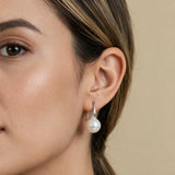 Earrings with Drop Pearl Design