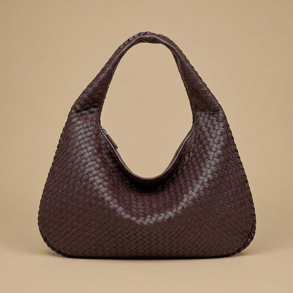 Hobo Bag Women Woven Leather Oversized Handbag