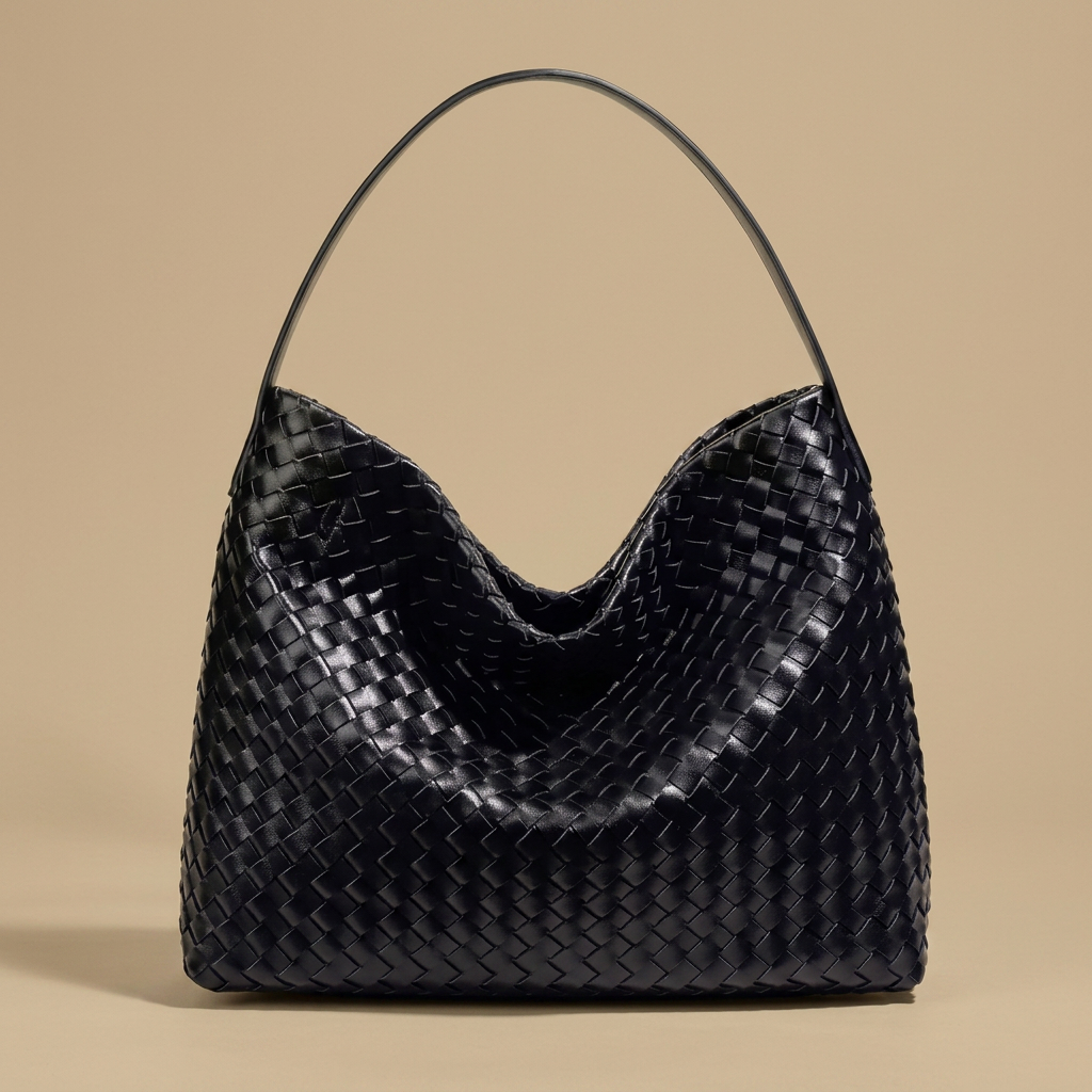 Hobo Bag Woven Suede Texture