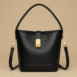 Shoulder Bag with Gold Clasp