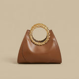 Hobo Bag with Gold Ring Handle