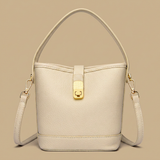 Shoulder Bag with Gold Clasp