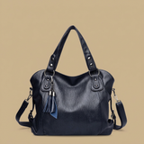 Tote Bag Women Studded Leather Tassel Handbag