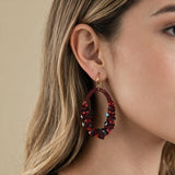 Earrings with Crystal Tassel