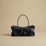 Shoulder Bag with Gold Accents