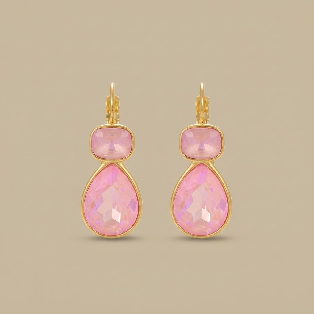 Earrings with Geometric Drops