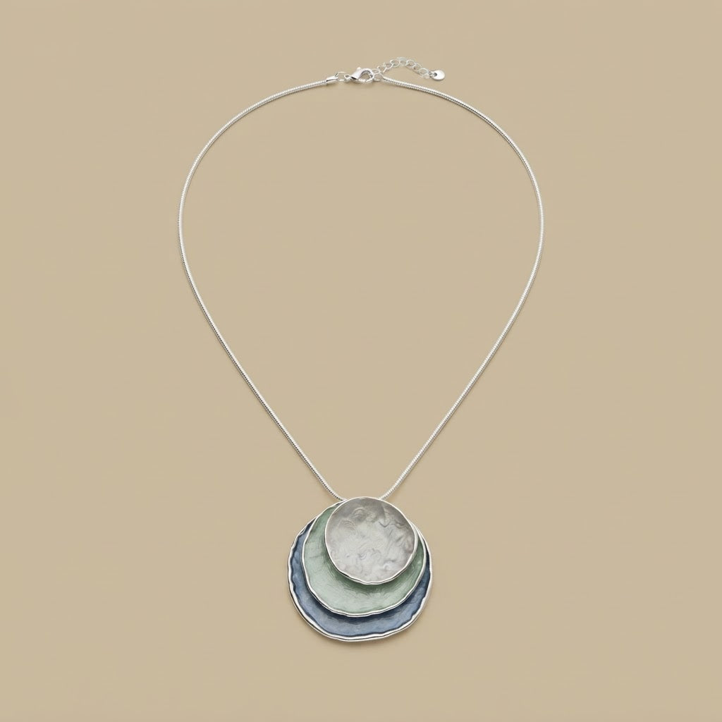 Necklace Set with Layered Discs