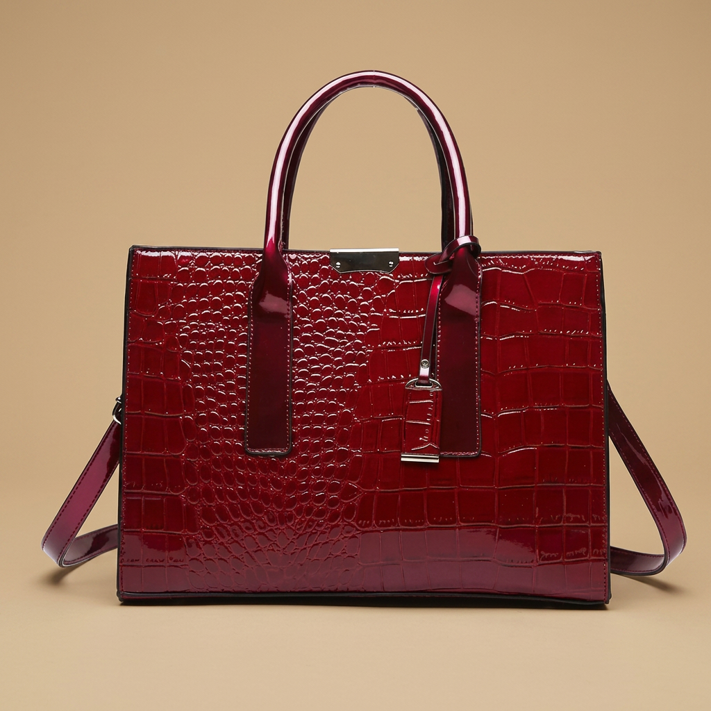 Tote Bag Croc Embossed Finish